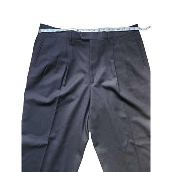 Zanetti Italian Wool 3 Piece Suit Mens 48L Brown Checked Blazer Pleated Vintage - Picture 7 of 13